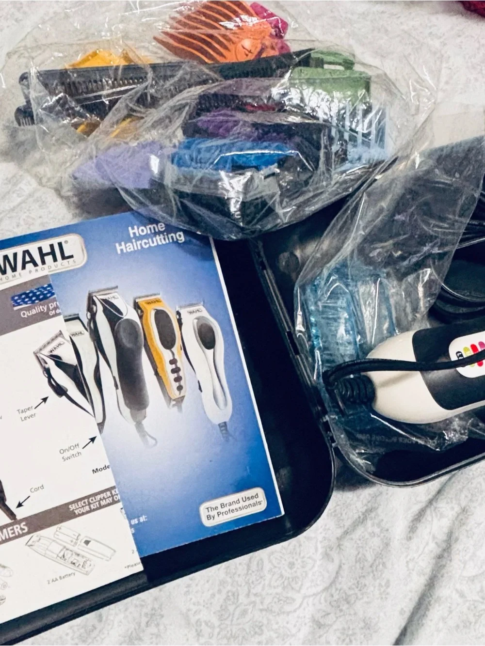 Wahl Black and White Corded Men's Hair Clipper with Color Guide